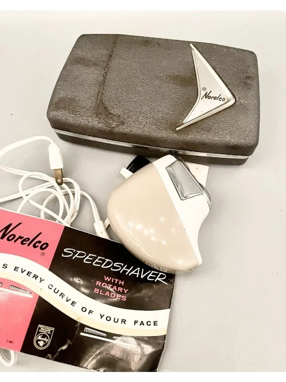 MCM 50s 60s Norelco Speedshaver SC7870 Floating Heads Electric Razor Holland